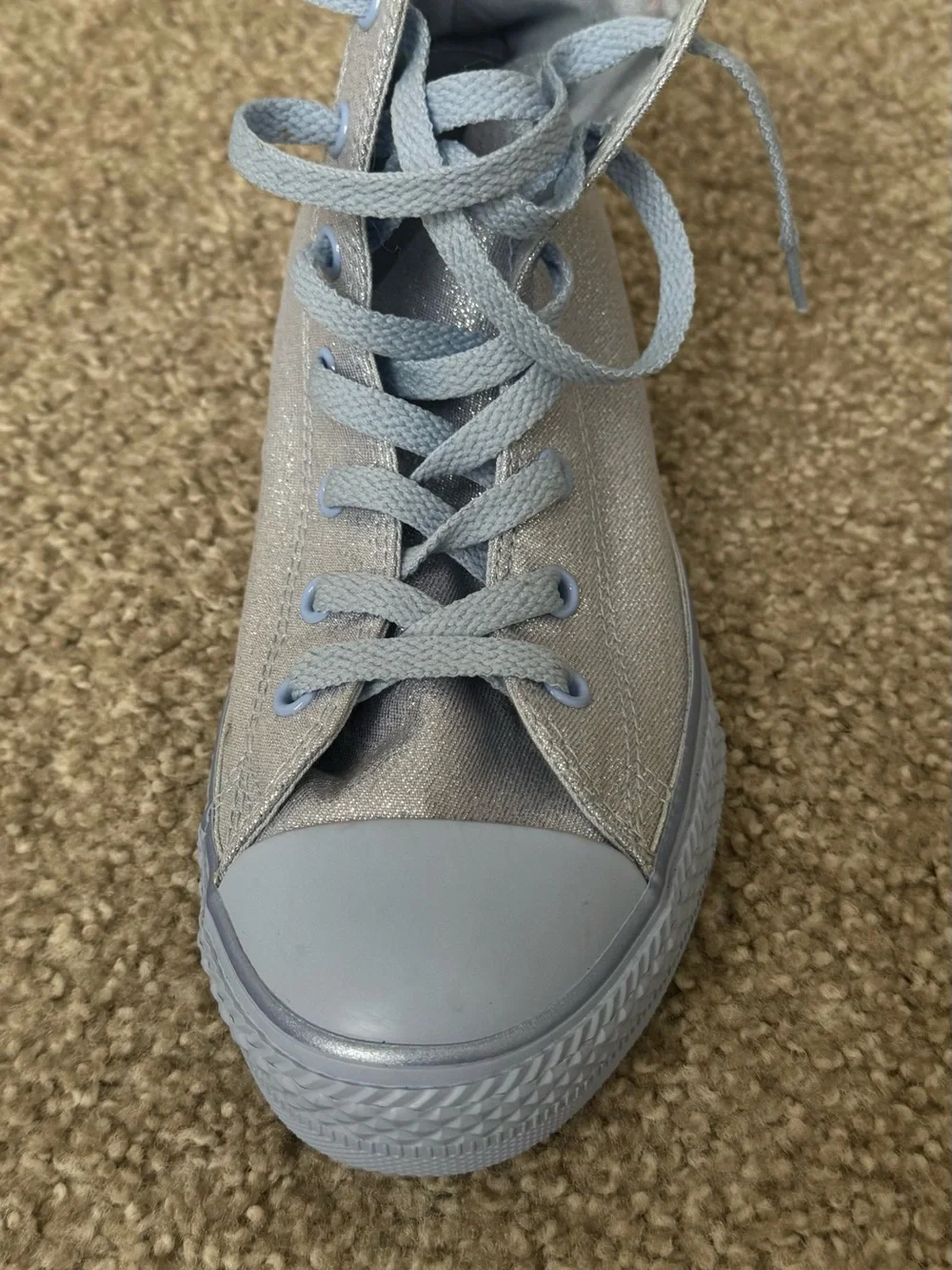 Converse Kids High-Top Sneakers in Shimmering Light Blue